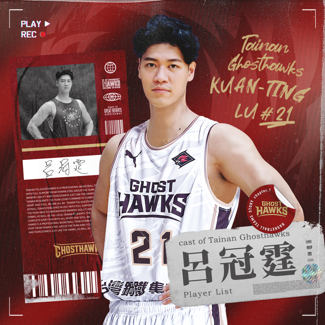 台南台钢猎鹰7日宣布签下前锋吕冠霆。（台钢猎鹰提供）