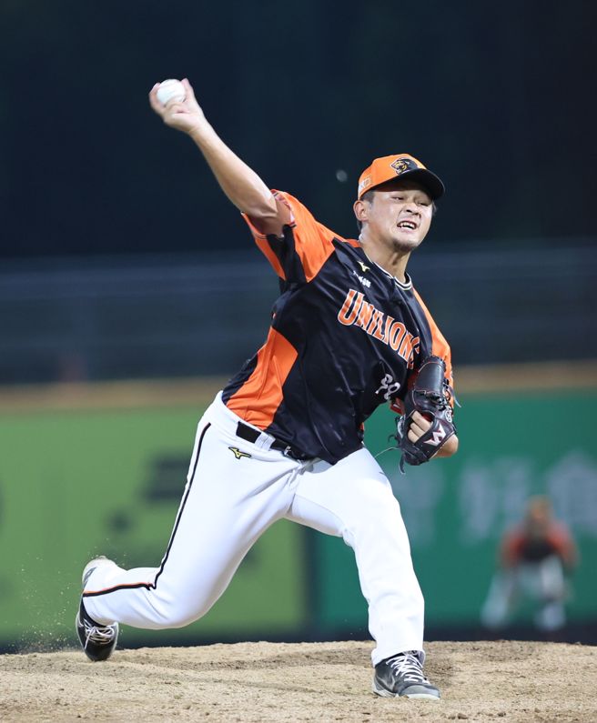 统一狮投手江国谦。（资料照，统一狮提供）