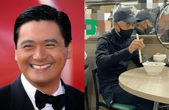 周潤發日前被路人直擊，身形消瘦很多，如今近況曝光一頭白髮。(圖/微博、達志影像 )