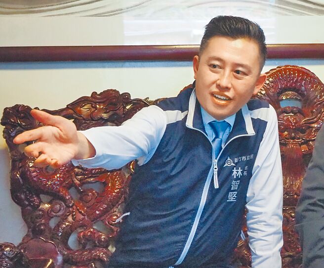 新竹市長林智堅論文門愈演愈烈。（陳育賢攝）