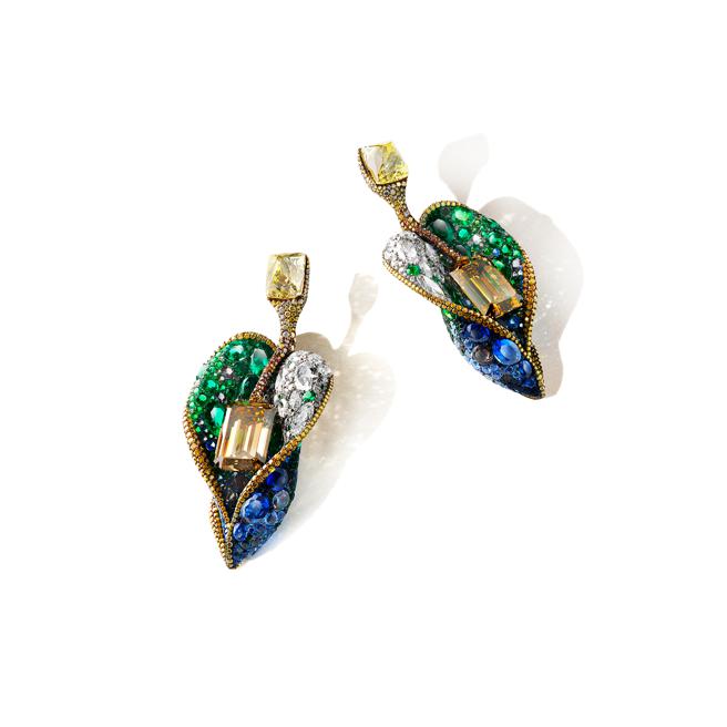 CINDY CHAO今年新款Black Label Masterpiece II大师系列毕卡索梦境耳环。（CINDY CHAO提供）