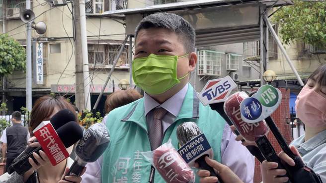 民进党新北市党部主委何博文。（吕健豪摄）
