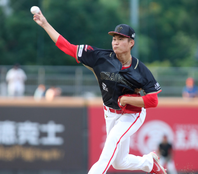 味全龙先发投手郭郁政。（资料照，郑任南摄）