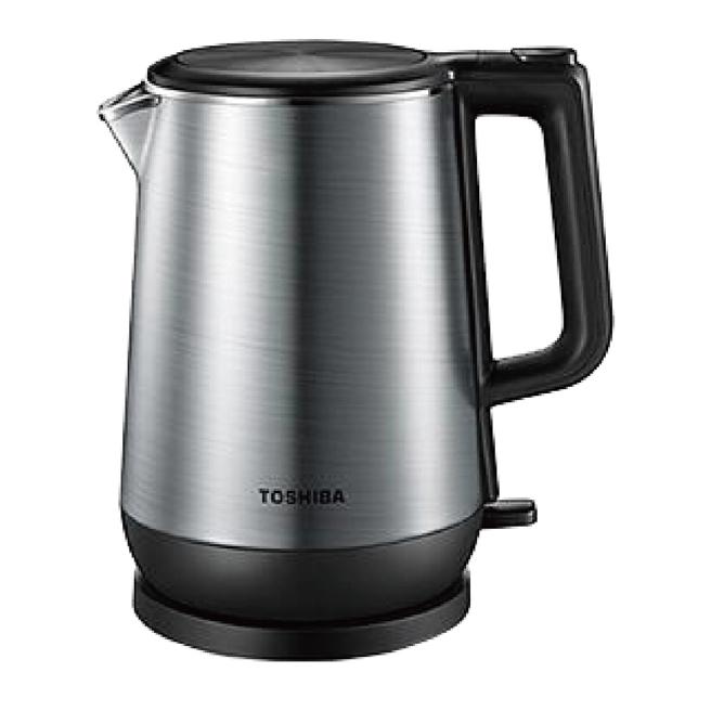 灿坤的TOSHIBA 1.7L双层不锈钢快煮壶，促销价1590元。（灿坤提供）