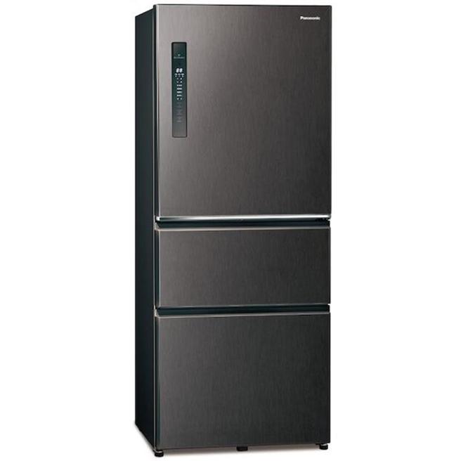 神脑国际推荐Panasonic 500L 丝纹黑色三门钢板电冰箱，促销价3万5100元，原厂送石墨烯胶原蛋白被，加码再送台湾制玻璃保鲜盒保温提袋组、KINYO三刀头全机水洗式电鬍刀。（神脑国际提供）