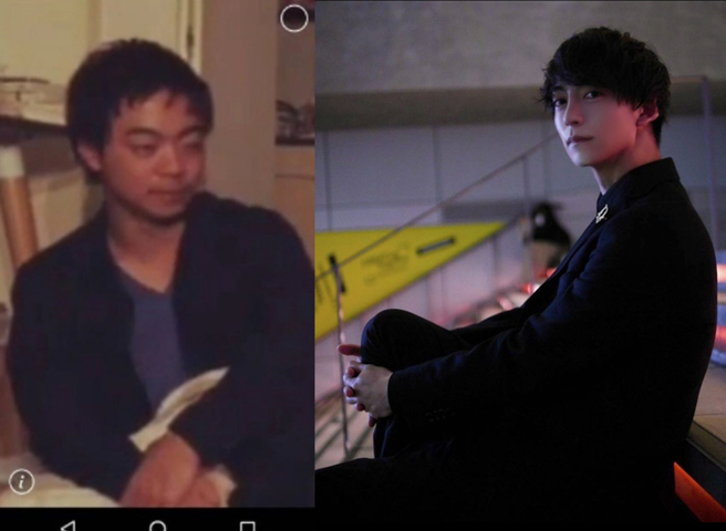 日本男公关过去其貌不扬（图左），为了爱美不惜砸重金进行整形和增高手术，如今（图右）撞脸男星高桥一生。（图片翻摄自IG／@yuri_glitter_comp）