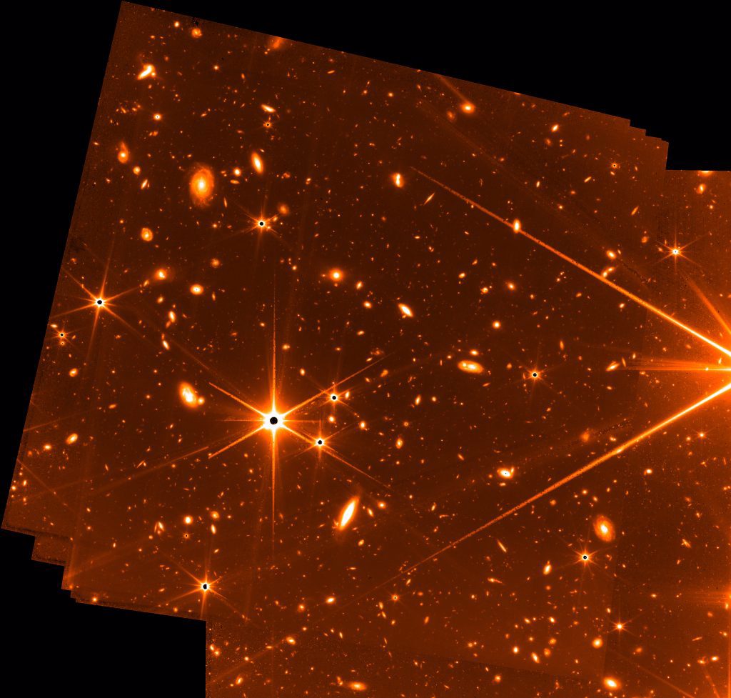 韦伯望远镜的测试照片，它并不正式，因此有不规则的锯齿边缘。不过已经令人惊叹。图/NASA(photo:ChinaTimes)