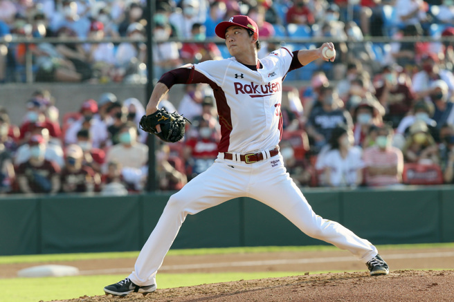 乐天桃猿先发投手王溢正。（陈麒全摄）