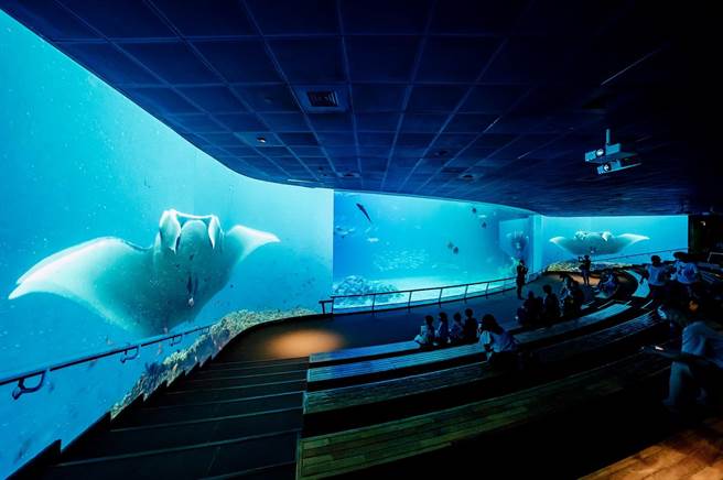 屏東海生館結合大洋池全新打造虛實整合的環繞沉浸式投影以及生態互動解說。（Klook提供）