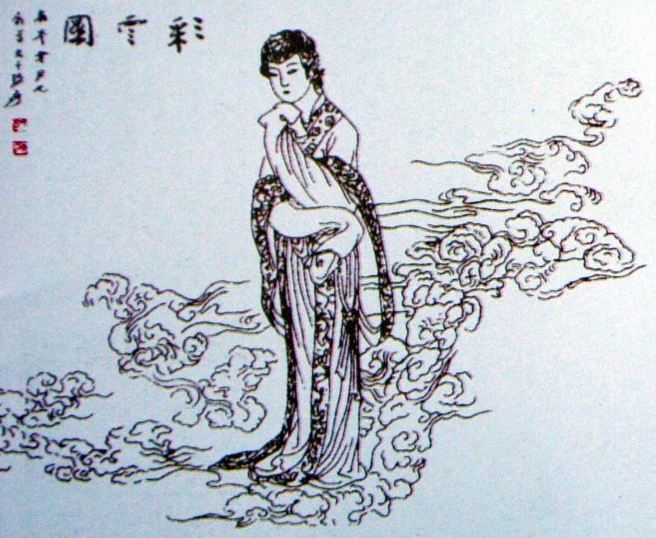 国画大师张大千笔下的赛金花。晚清名妓赛金花祖籍安徽省黟县﹐她的一生极富传奇色彩。（新华社）