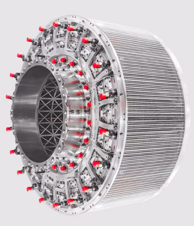 反应引擎公司的预冷器，密密麻麻的细管子就是冷凝装置。(图/reactionengines)