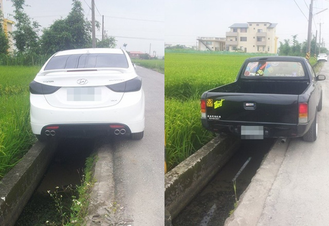 原PO分享他在田野间，看到奇萉车主超高超的停车技术，网友笑称：「这样就不会被拖吊了耶」。（图／翻摄自路上观察学院）