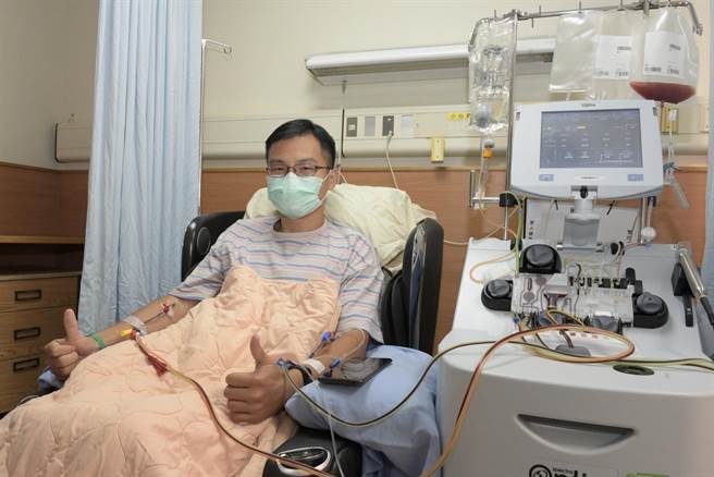 牙科醫師蔡旺良日前配對成功，圓滿他捐髓助人的心願。（大林慈濟醫院提供∕呂妍庭嘉義傳真）