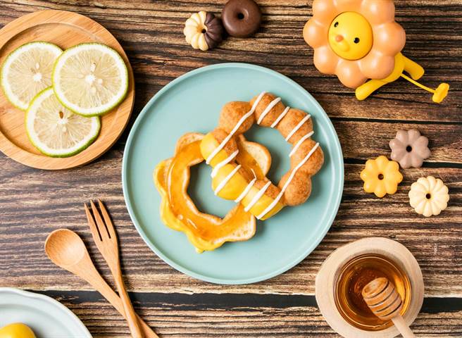 柠檬蜂蜜酱波堤48元。（Mister Donut提供）