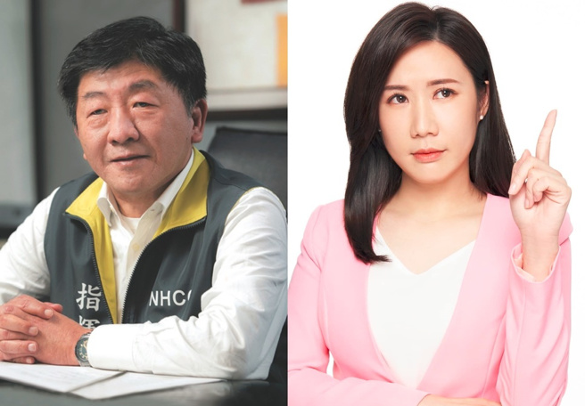 陈时中(左)语出惊人说自己是「自由业」，柳采葳(右)翻译为「我想走随时走」。（图／取自两人脸书）