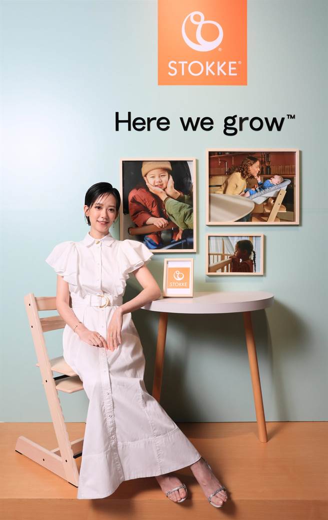 新手妈妈孟耿如产后首度亮相一起庆贺 Tripp Trapp®50 周年。（Stokke Tripp Trapp®提供）