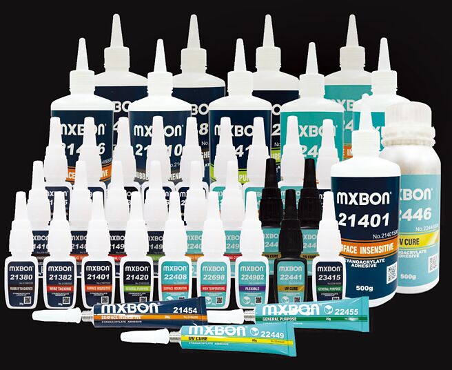 颂强公司全新推出MXBON接着剂系列，挑战业界最高标准。图／颂强提供