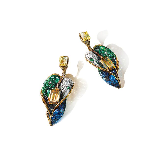 CINDY CHAO今年新款Black Label Masterpiece II大師系列畢卡索夢境耳環。（CINDY CHAO提供）