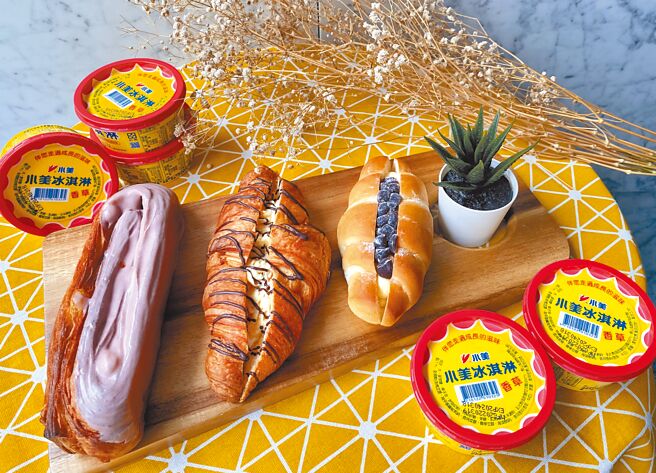 全联阪急麵包联名台湾经典品牌小美，7月21日前特价每款35元。（全联提供）