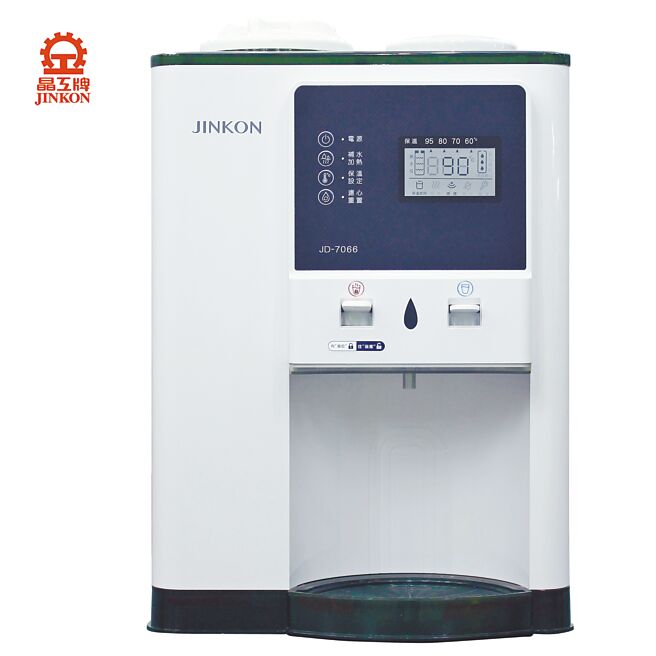 全國電子推薦一級能效晶工牌16.3L智能溫熱開飲機，破盤價6290元，回函送精工1.7公升快煮壺。（全國電子提供）