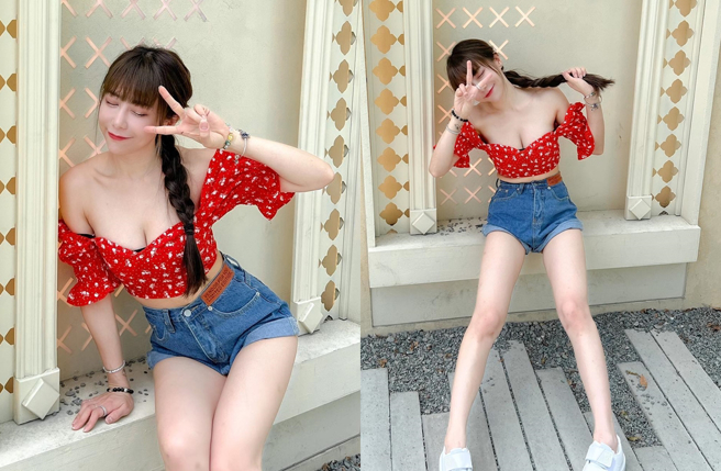 梓梓黑色内衣呼之欲出。（图／翻摄自t40533 IG）