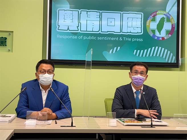 民進黨立院黨團今開輿情記者會，媒體持續關注林智堅「論文門」事件。（葉書宏攝）