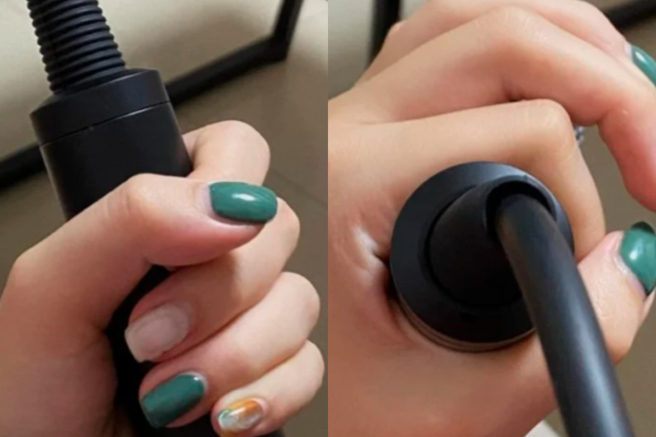 網友表示女友說吹風機握把跟自己下體一樣大小，讓他相當受傷。（翻攝自Dcard）