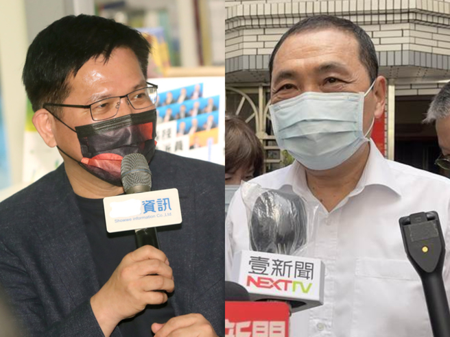 新北市市长侯友宜（右）、民进党新北市长参选人林佳龙（左）。（图 / 本报资料照合成）