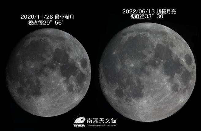 今晚别错过超级月亮。（台南市教育局提供／曹婷婷台南传真）