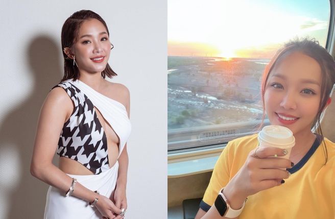 赖慧如金曲红毯辣露半球，高开衩秀出纤细美腿，却被批评没有美感。（图／赖慧如facebook）