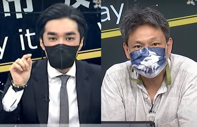 丹申广(左)及谢寒冰(右)都听不下去陈时中说的话，连番炮轰。（图／取自《正常发挥》）