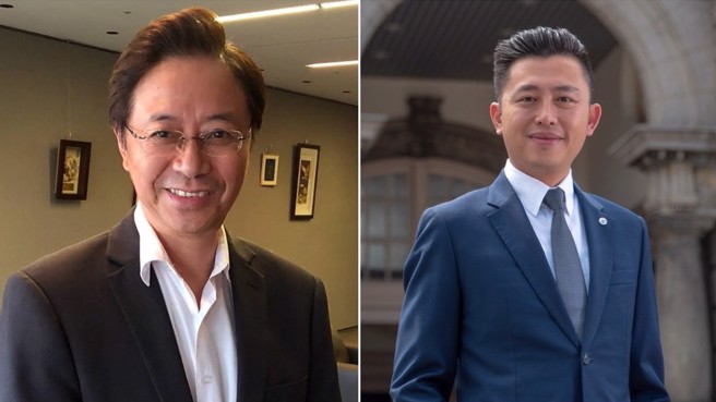 民進黨桃園市長參選人林智堅（右）、國民黨桃園市長參選人張善政（左）。（合成圖／素材取自張善政、林智堅臉書）