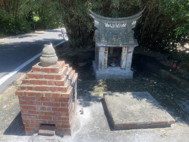 笨港里贝壳土地公庙具百年歷史，是当地重要文化资产。（警方提供／蔡明亘桃园传真）