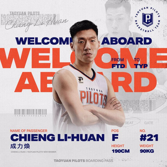 桃園領航猿與夢想家交易，獲得首輪選秀權與成力煥。(領航猿提供)