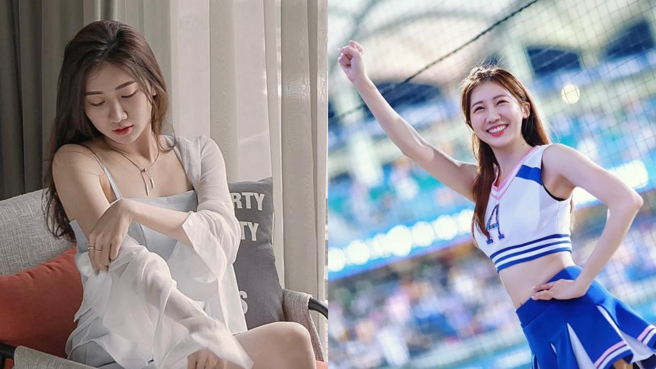 游游的卖力加油身影造福男性不少。(图/游游 IG)