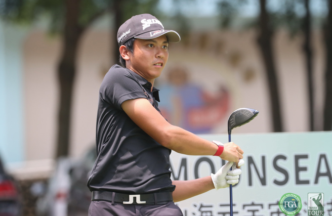 山海元宇宙挑战赛第一回合方传崴66杆暂并列第一。（TPGA提供）