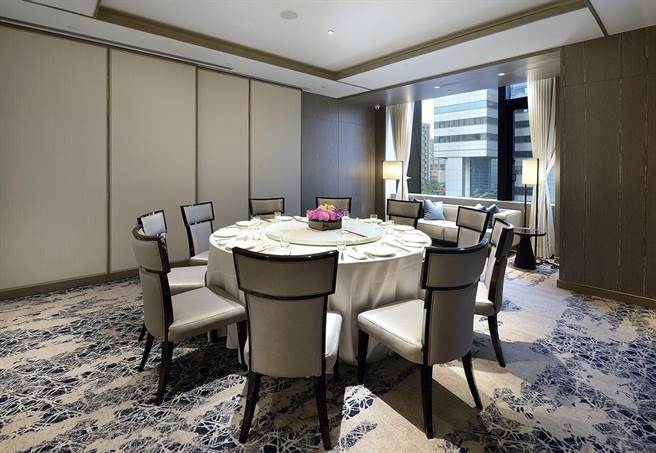 板桥凯撒家宴中餐厅包厢。（板桥凯撒提供）