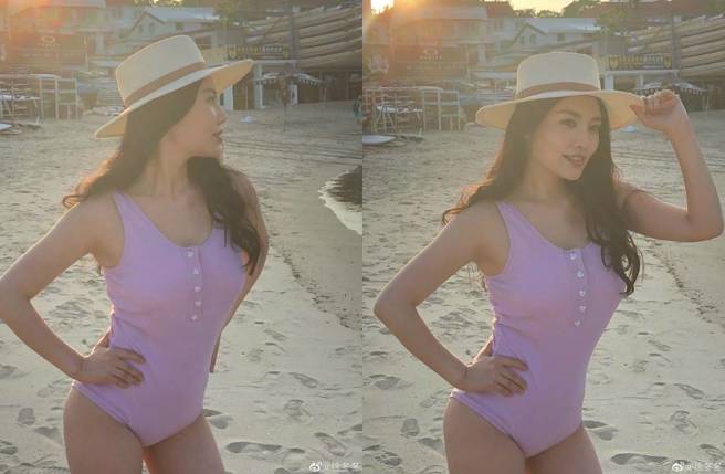 徐冬冬好身材引热议。(图／取自徐冬冬微博)