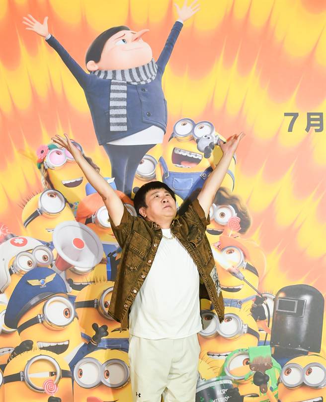 胡瓜为献声的《小小兵2》站台。（UIP提供）