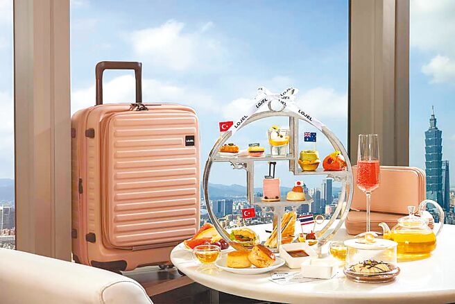 夏日打卡盛典來了！LOJEL推出台北無敵美景搭配環遊世界美食的限時下午茶。圖／LOJEL提供