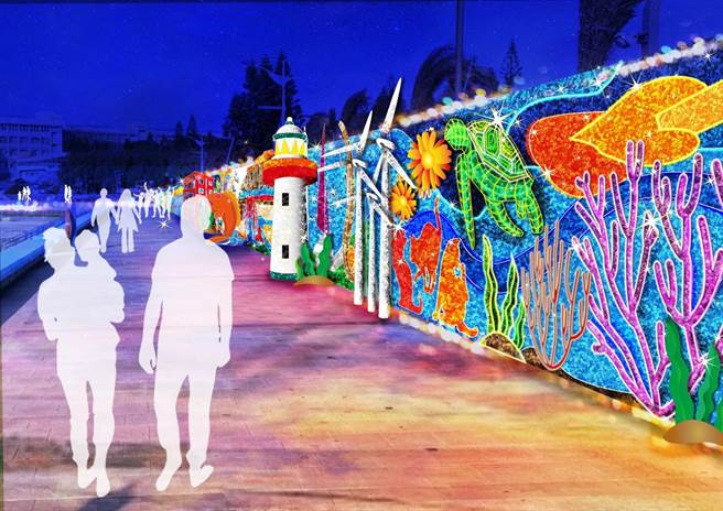 澎管处今年延续「澎湖秋疯季」的活动外，以「风」、「光」、「音乐」与「故事」的结合，营造「澎湖好风光」主题光环境的温馨、浪漫氛围。（澎管处提供）