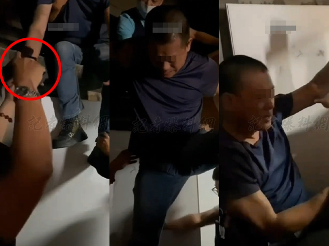 李姓凶嫌躲在养生会馆内夹层，警方逐层搜索时发现逮捕。（读者提供／张妍溱台中传真）