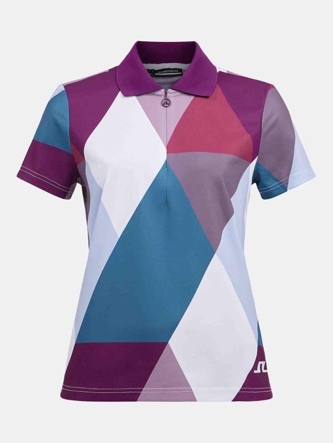 J.LINDEBERG Argyle钻石菱格印花POLO ，4580元。（J.LINDEBERG 提供）