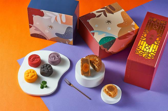 凯撒饭店连锁今年推三款富含祝福意义、吸晴又美味的中秋礼盒。（凯撒饭店提供）