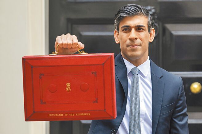 圖為英國前財政大臣蘇納克。（新華社）