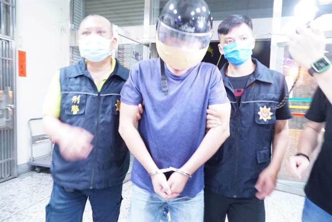 南投发生冷血的行刑式枪杀，夺走4条人命，而头部中枪的负责人赖敏男抢救后半身瘫痪，凶嫌李鸿渊被捕。(吴建辉摄)