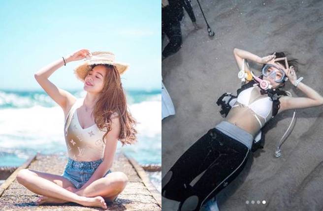 余思霆近日到绿岛游玩。(图／取自余思霆IG)