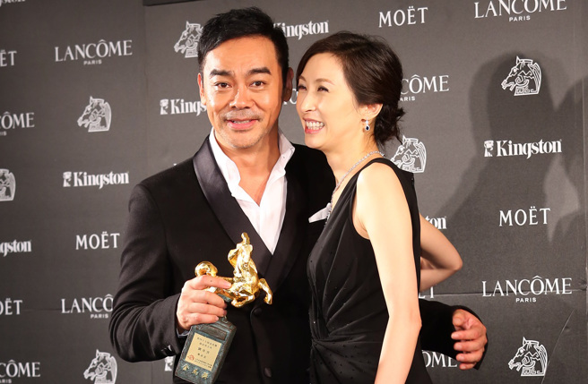 影帝刘青云因疫情1年多没工作，最大的感想是娶了郭蔼明这个好老婆。(中时资料照片)