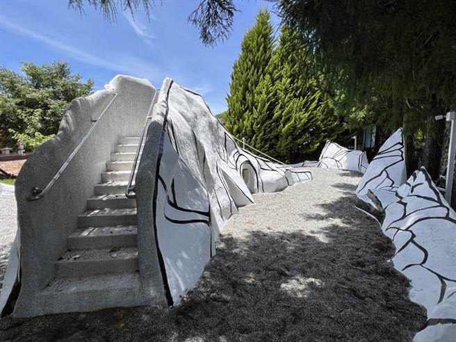 梨山中小学打造独一无二的山林戏场，预计开学后启用。（洪永明提供／陈淑娥台中传真）