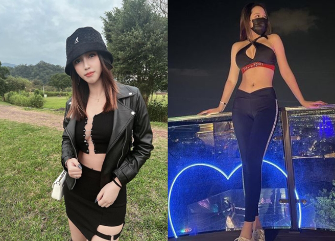 北宜重机后座辣妹IG也曝光。（翻摄自IG）